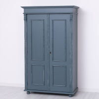 Zweitüriger Kleiderschrank Vintage in nachtblau