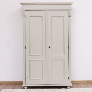 Massiver Kleiderschrank Vintage in steingrau