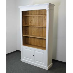 Landhaus Bücherregal weiß-braun