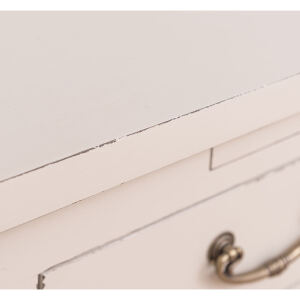 Buffetkommode Shabby, dunkelbraun, cremegrau Massivholz