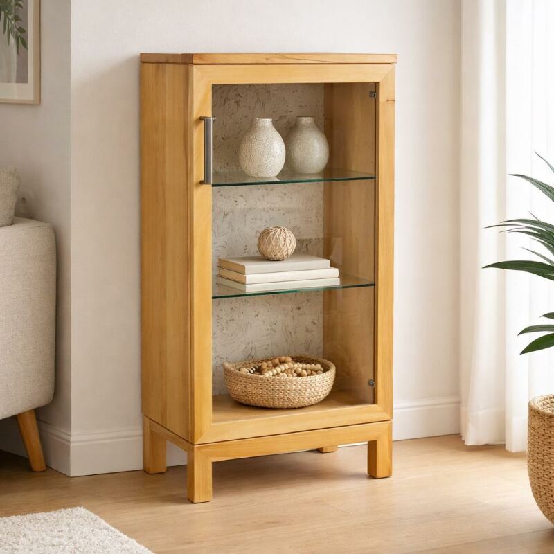 Highboard Kernbuche massiv mit Baumwollputz