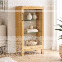 Highboard Kernbuche massiv mit Baumwollputz