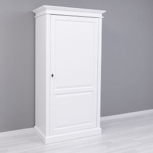 Weißer Kleiderschrank aus Massivholz