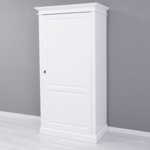 Weißer Kleiderschrank aus Massivholz