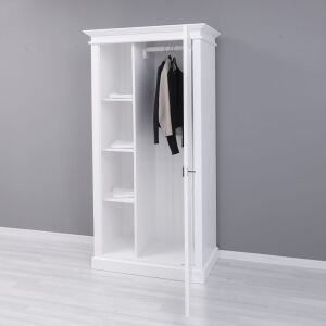 Weißer Kleiderschrank aus Massivholz