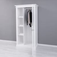 Weißer Kleiderschrank aus Massivholz