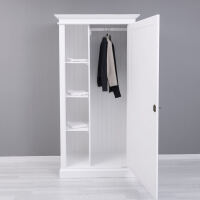 Weißer Kleiderschrank aus Massivholz