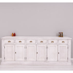 Landhausstil Sideboard Landhausstil, weißgrau-braun