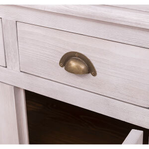 Landhausstil Sideboard Landhausstil, weißgrau-braun