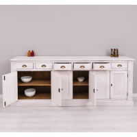 Landhausstil Sideboard Landhausstil, weißgrau-braun