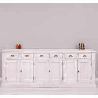 Landhausstil Sideboard Landhausstil, weißgrau-braun