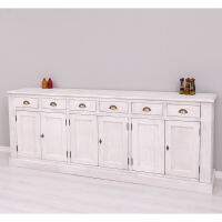 Landhausstil Sideboard Landhausstil, weißgrau-braun