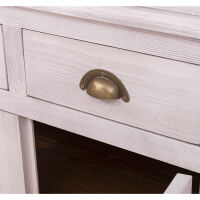 Landhausstil Sideboard Landhausstil, weißgrau-braun
