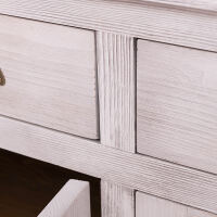 Landhausstil Sideboard Landhausstil, weißgrau-braun