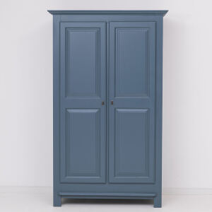 Massiver Landhausstil Kleiderschrank nachtblau
