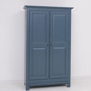 Massiver Landhausstil Kleiderschrank nachtblau