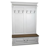 Große Landhaustil Garderobe weiß-braun
