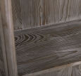 Landhaus Vitrine mit Glastüren Holz tiefgebürstet