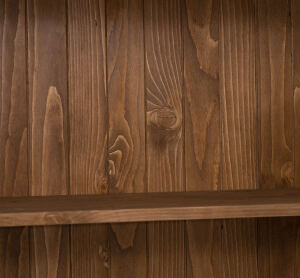Landhausstil Vitrinenschrank schwarz-braun