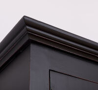 Landhausstil Vitrinenschrank schwarz-braun