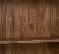 Landhausstil Vitrinenschrank schwarz-braun