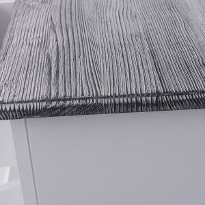 Landhaus Schuhschrank weiss mit Deckplatte schiefergrau