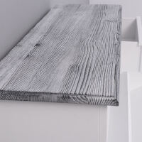 Landhaus Schuhschrank weiss mit Deckplatte schiefergrau