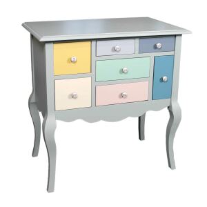 Vintage Konsolentisch bunte Schubkästen