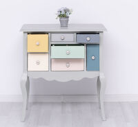 Vintage Konsolentisch bunte Schubkästen