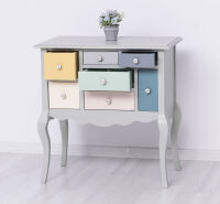 Vintage Konsolentisch bunte Schubkästen