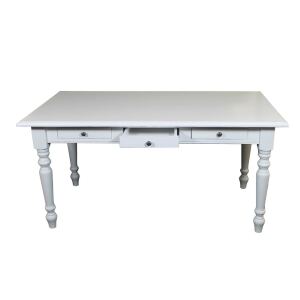 Weißer Shabby Chic Esstisch mit Schubladen