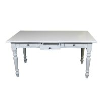 Weißer Shabby Chic Esstisch mit Schubladen