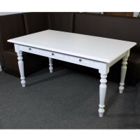 Weißer Shabby Chic Esstisch mit Schubladen