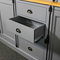 Landhaus Buffetschrank dunkelgrau-braun