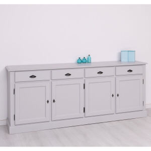 Massives Sideboard im Landhausstil in lichtgrau