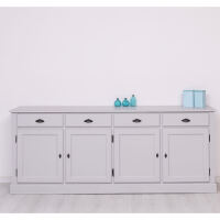 Massives Sideboard im Landhausstil in lichtgrau