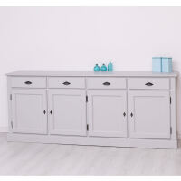 Massives Sideboard im Landhausstil in lichtgrau