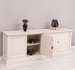 Massives Sideboard in cremeweiß