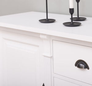 Weiße Landhausstil Kommode mit Unterschrank