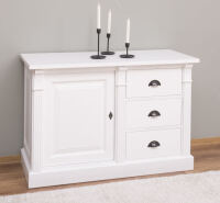 Weiße Landhausstil Kommode mit Unterschrank