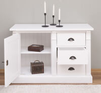 Weiße Landhausstil Kommode mit Unterschrank