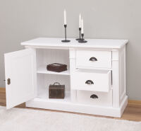 Weiße Landhausstil Kommode mit Unterschrank