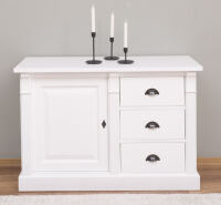 Weiße Landhausstil Kommode mit Unterschrank