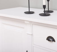Weiße Landhausstil Kommode mit Unterschrank