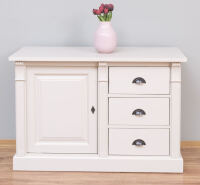 Landhausstil Kommode mit Unterschrank cremegrau