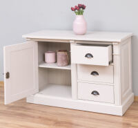 Landhausstil Kommode mit Unterschrank cremegrau