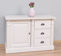 Landhausstil Kommode mit Unterschrank cremegrau