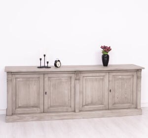 Massives Vintage Sideboard in graubraun