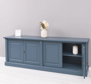 Vintage Sideboard in nachtblau