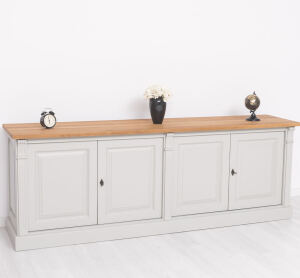 Vintage Sideboard mit Eichenplatte